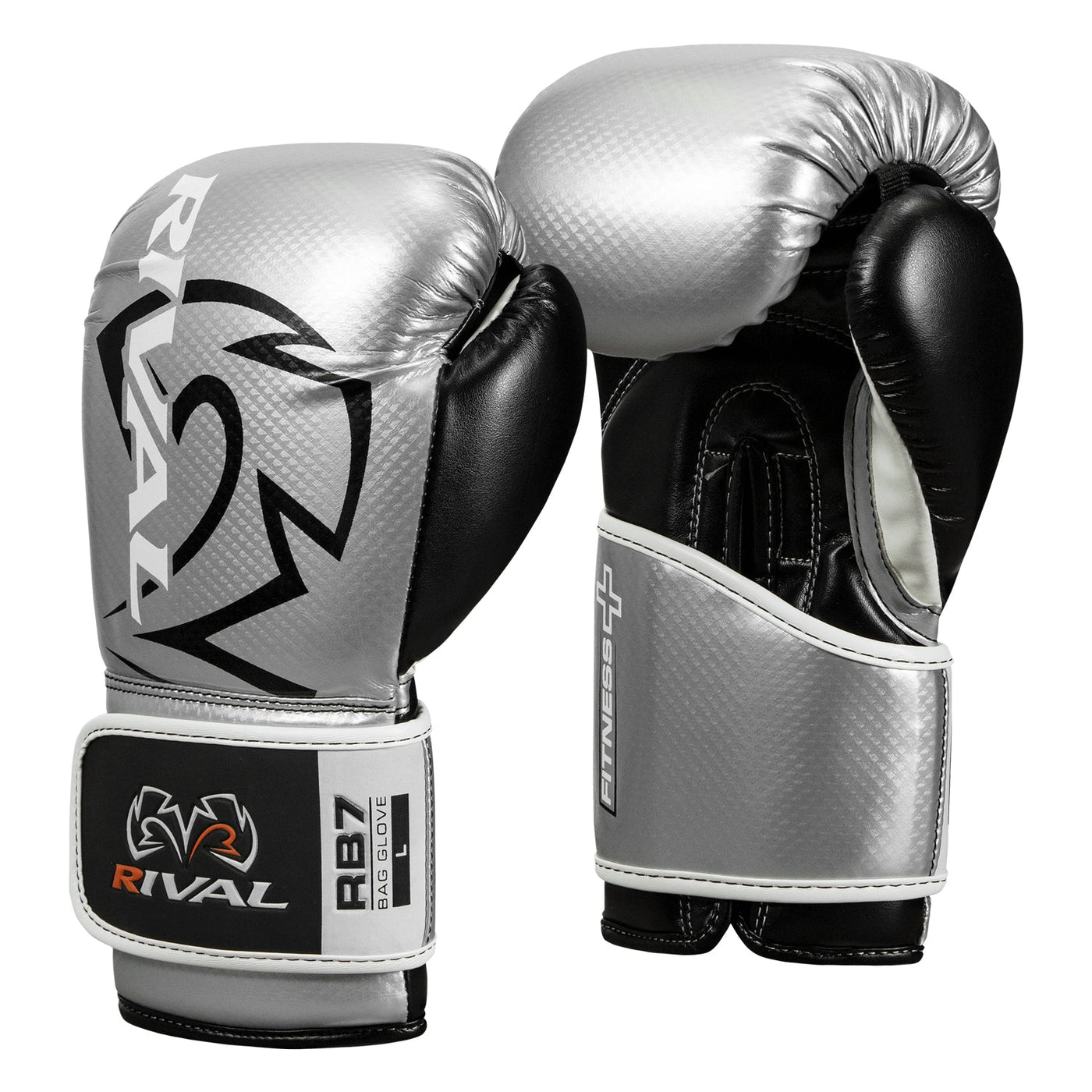variant:Silver::Rival Boxing Fitness Bag Gloves side view