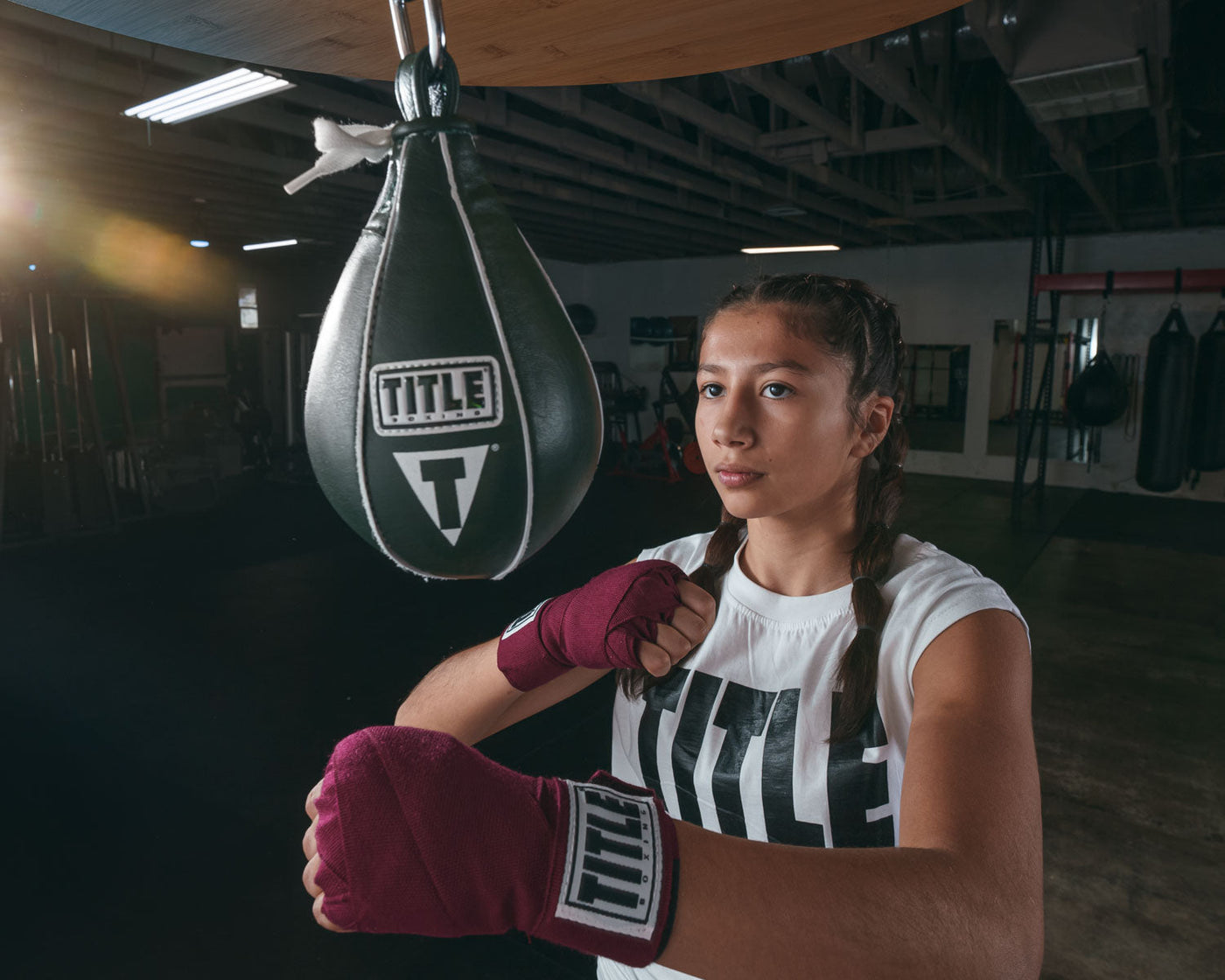 variant:4" x 7"::TITLE Boxing Super Speed Bags guy hitting speed bag