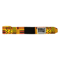 variant:Kente::TITLE Boxing Print Hand Wraps 180"front view