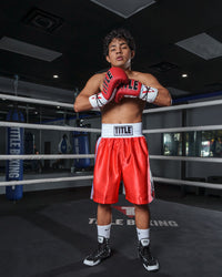 variant:red/white::TITLE Boxing Edge Boxing Trunks 2.0 hands together 