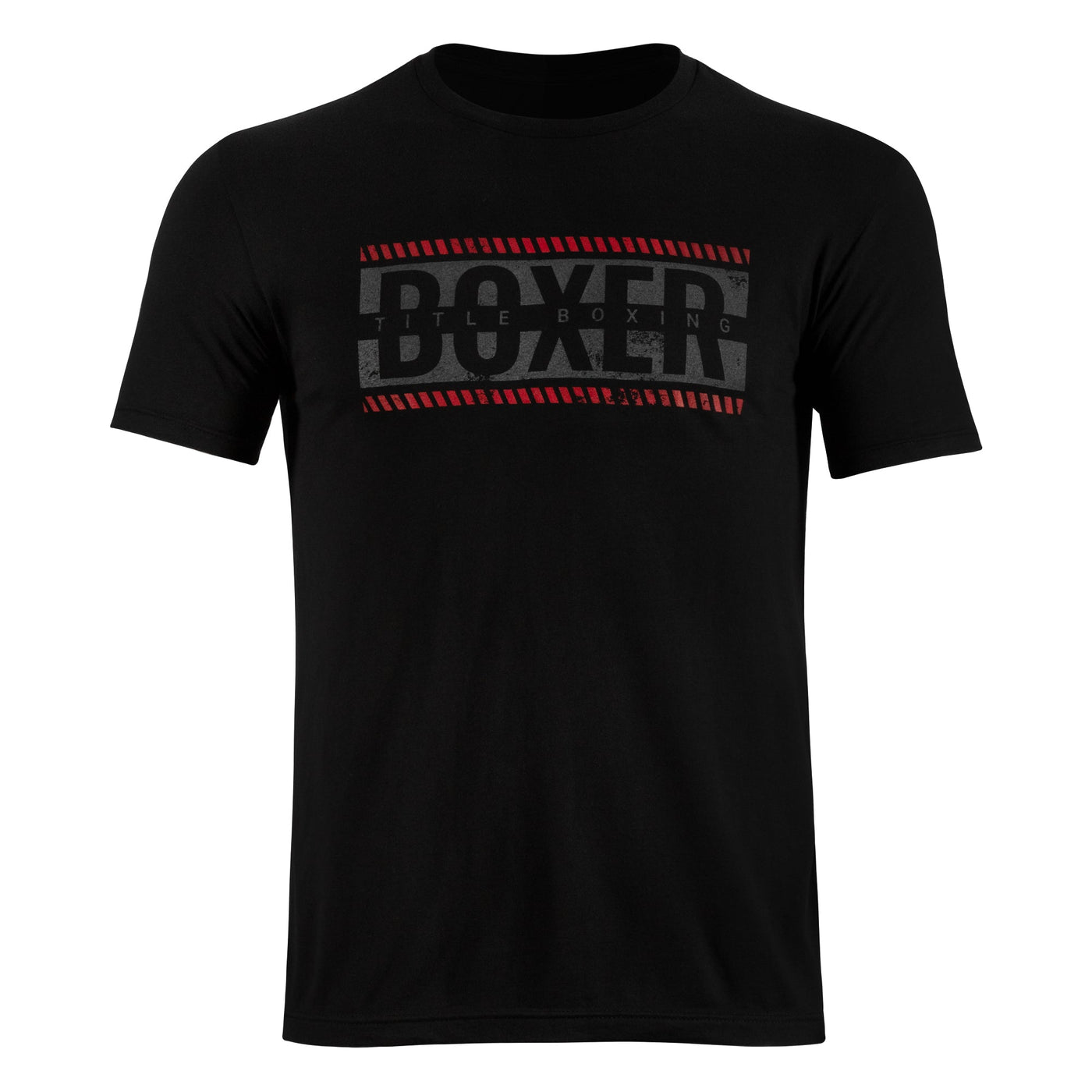 color:black::TITLE Boxing Distressed Boxer Tee main view