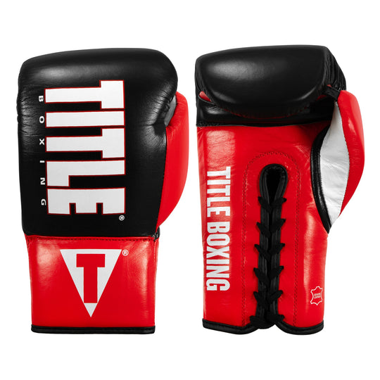 TITLE Boxing Pro Style Youth Lace Training Boxing Gloves