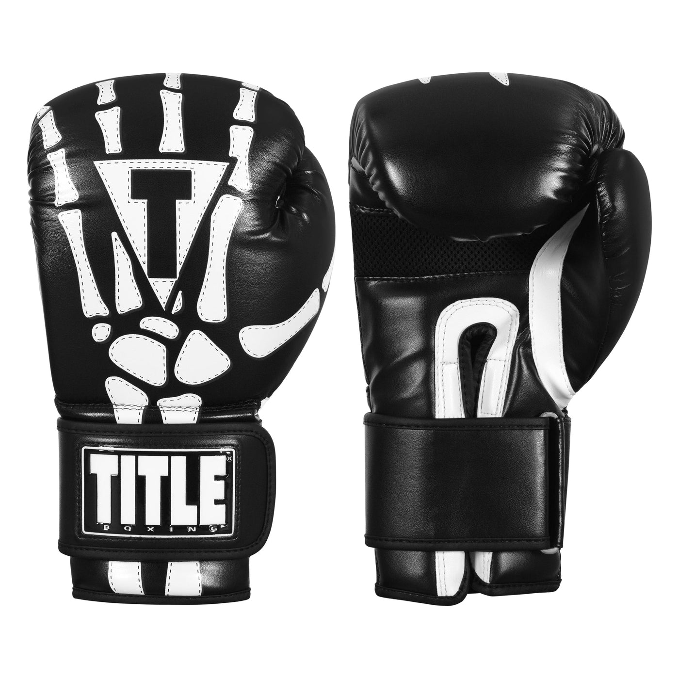 color:black::TITLE Boxing Skeleton Hand Bag Gloves main view