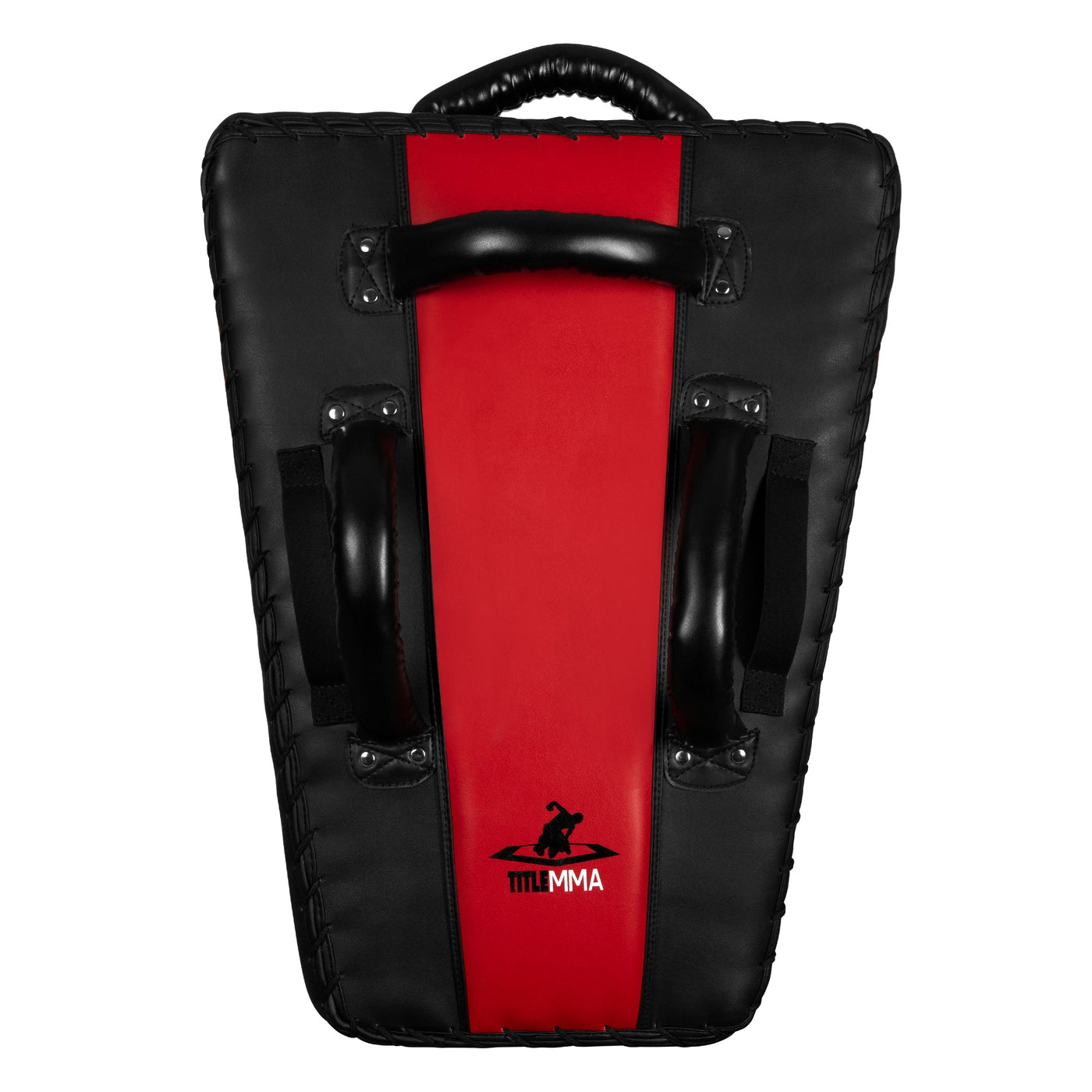 variant:black/red::TITLE MMA Kick Shield back view