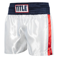 color:red/white/blue::TITLE Boxing Professional Traditional Cut Trunks main view