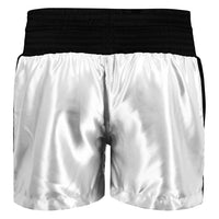 variant:white/black::TITLE Boxing Professional Traditional Cut Trunks back view