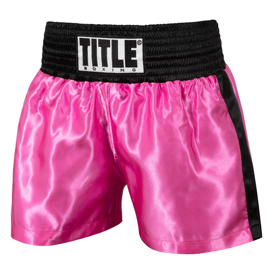TITLE Boxing Professional Women’s Satin Striped Boxing Trunks