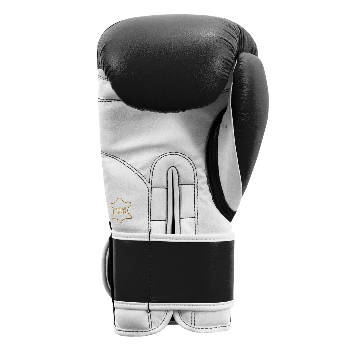 variant:Black/White::TITLE Boxing Pro Style Leather Training Gloves 3.0 inside view