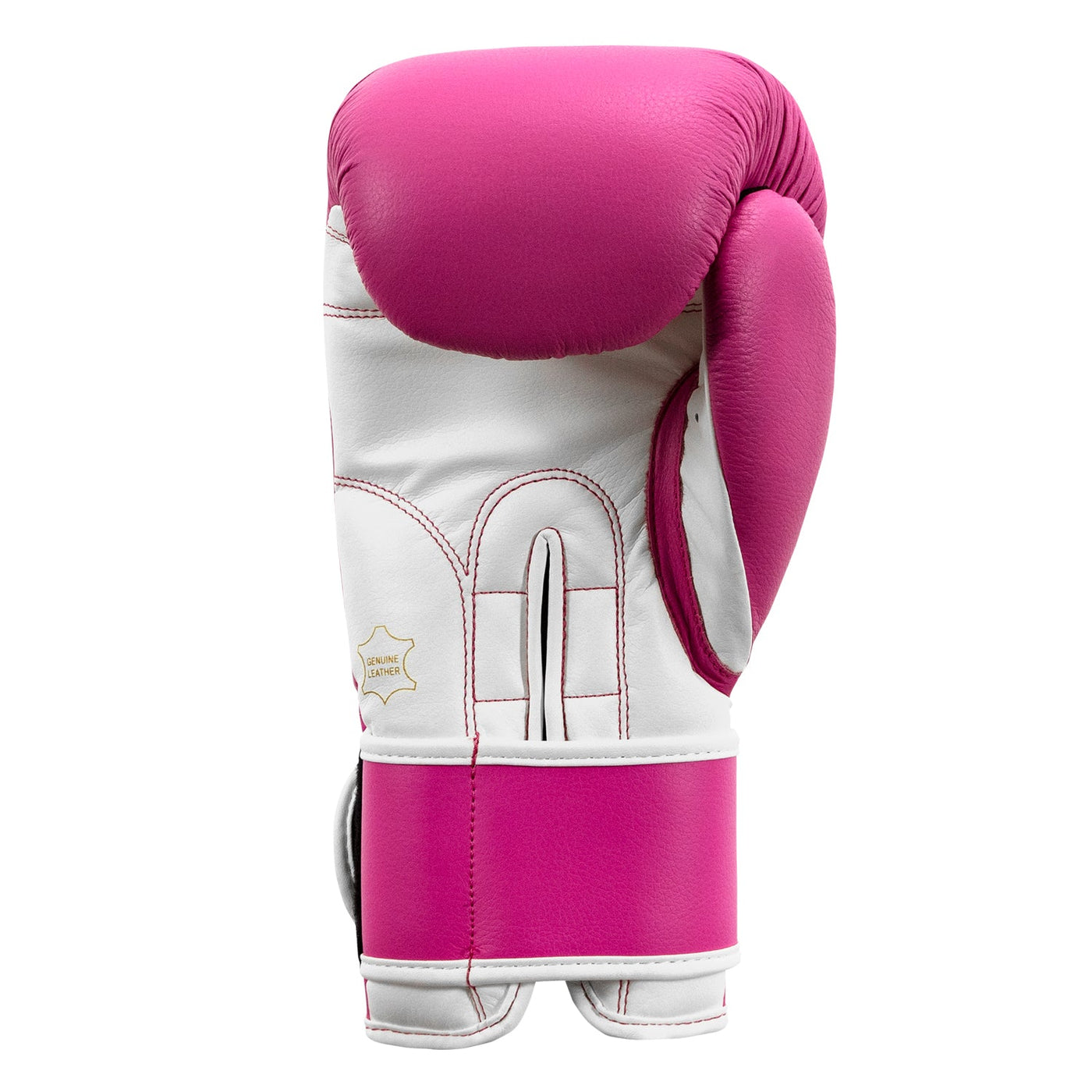 variant:Hot Pink/White::TITLE Boxing Pro Style Leather Training Gloves 3.0 inside view
