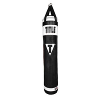 color:Black/White::TITLE Boxing Made in the USA 135lb Thai Heavy Bag main view