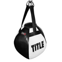 variant:Black/White::TITLE Boxing Made in the USA Wrecking Ball Heavy Bag overhead view