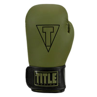 variant:Green/Black::TITLE Boxing Vegan Fitness Bag Gloves front view