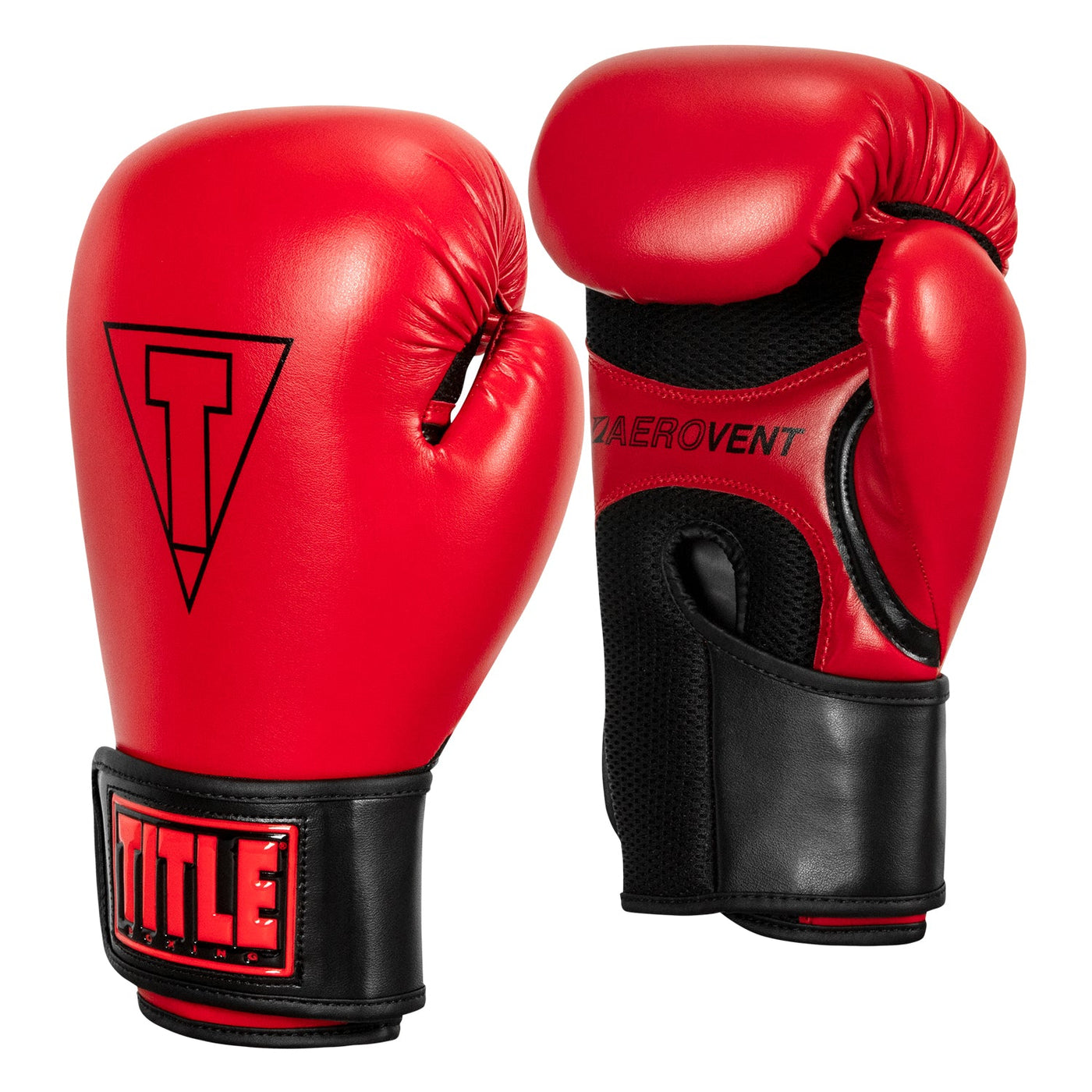 variant:Red/Black::TITLE Boxing Vegan Fitness Bag Gloves side view