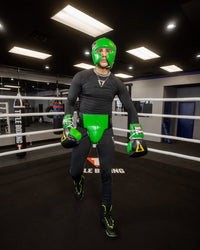 variant:Green::WBC by TITLE Boxing Sparring Headgear man wearing headgear