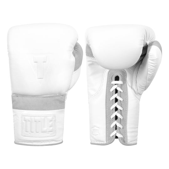 TITLE White Boxing Lace Sparring Boxing Gloves 2.0