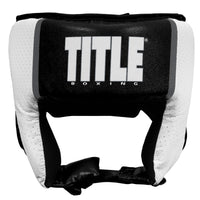 variant:black::TITLE Boxing Aerovent Elite USA Boxing Competition Headgear – Open Face front view