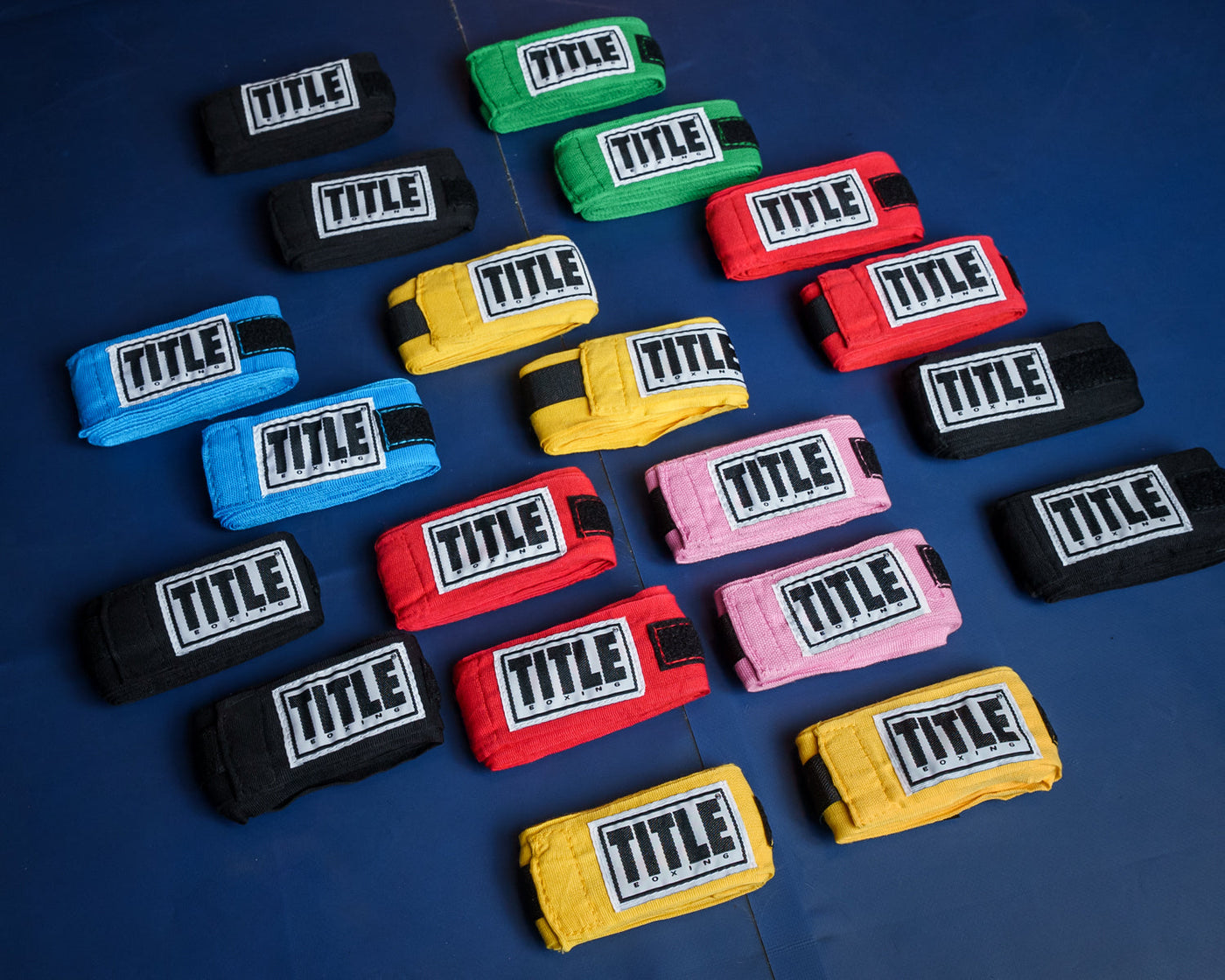 TITLE Boxing Advanced Semi-Elastic Assorted Hand Wraps (10 Pair)