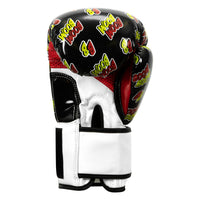 vairant:Black/White::BOOM BOOM Boxing Striker Youth Boxing Gloves 3.0 back view