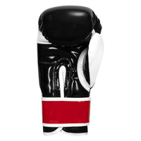 variant:Black/White/Red::BOOM BOOM Boxing Silencer Youth Bag Gloves back view