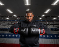 variant:lifestyle::TITLE Boxing Leather Big League Bag Gloves guy hitting gloves