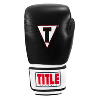 variant:black/white/red::TITLE Classic Leather Super Bag Gloves 2.0 front view