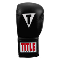 variant:black::TITLE Classic Leather Lace Training Gloves 2.0 front view