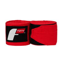 color:Red::Fighting Semi-Elastic 180" Hand Wraps