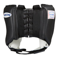 variant:Black::Fighting USA Boxing Competition Headgear with Cheeks back view