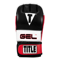 variant:Black/White/Red::TITLE Boxing Gel Incensed Wristband Heavy Bag Gloves third view