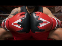 variant:black/white/red::TITLE Boxing Gel Lava Leather Series Headgear