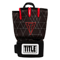 variant:black/red::TITLE Boxing Defender Sublimated Glove Wraps