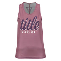color:purple::TITLE Boxing Script Racerback Women's Tank main view