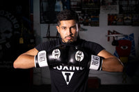 variant:Black::Pro Mex Professional Bag Gloves V3.0 man posing in gloves