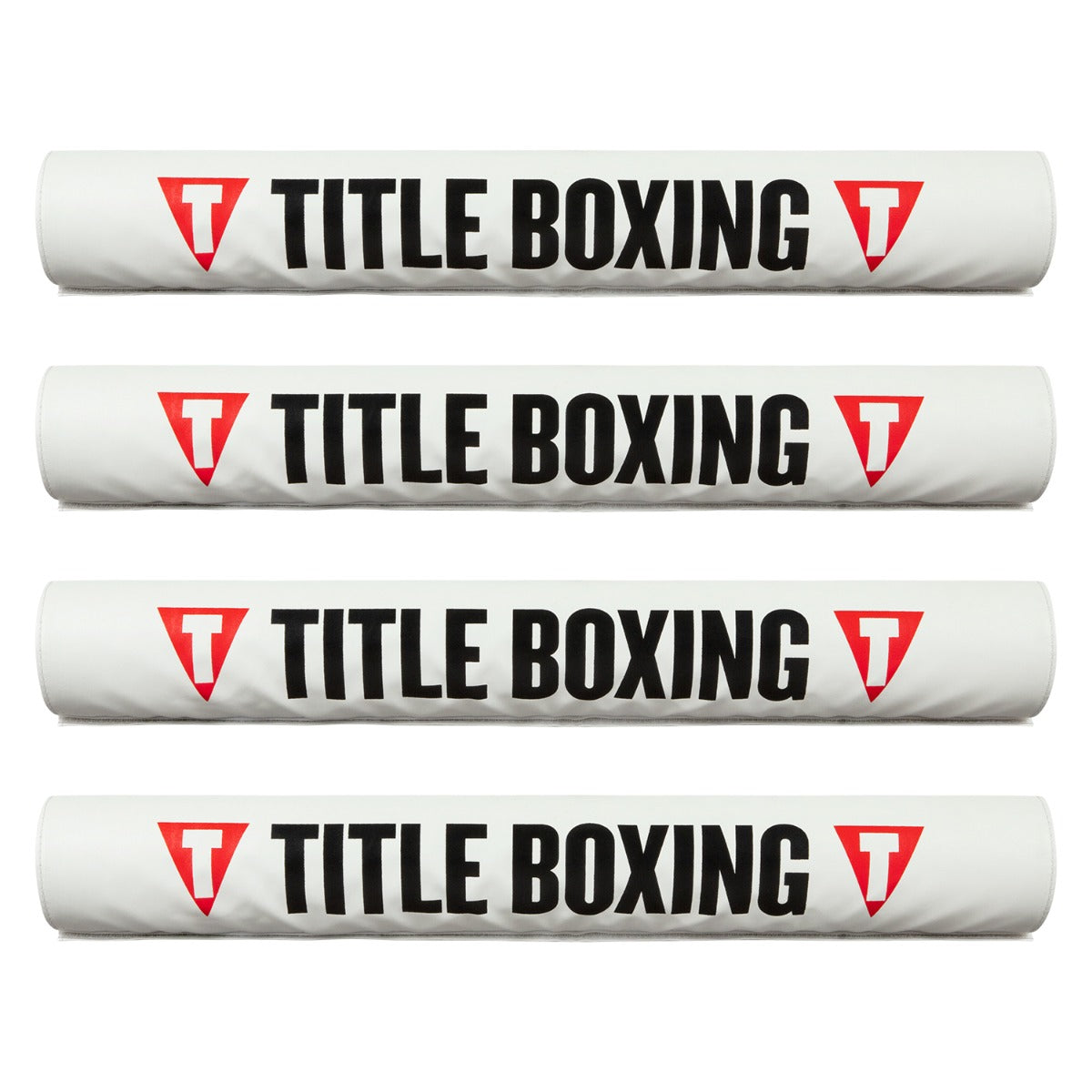 variant:RD/WH/BL::TITLE BOXING PROMOTIONAL RING TURNBUCKLE COVER white cover view