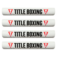 variant:RD/WH/BL::TITLE BOXING PROMOTIONAL RING TURNBUCKLE COVER white cover view