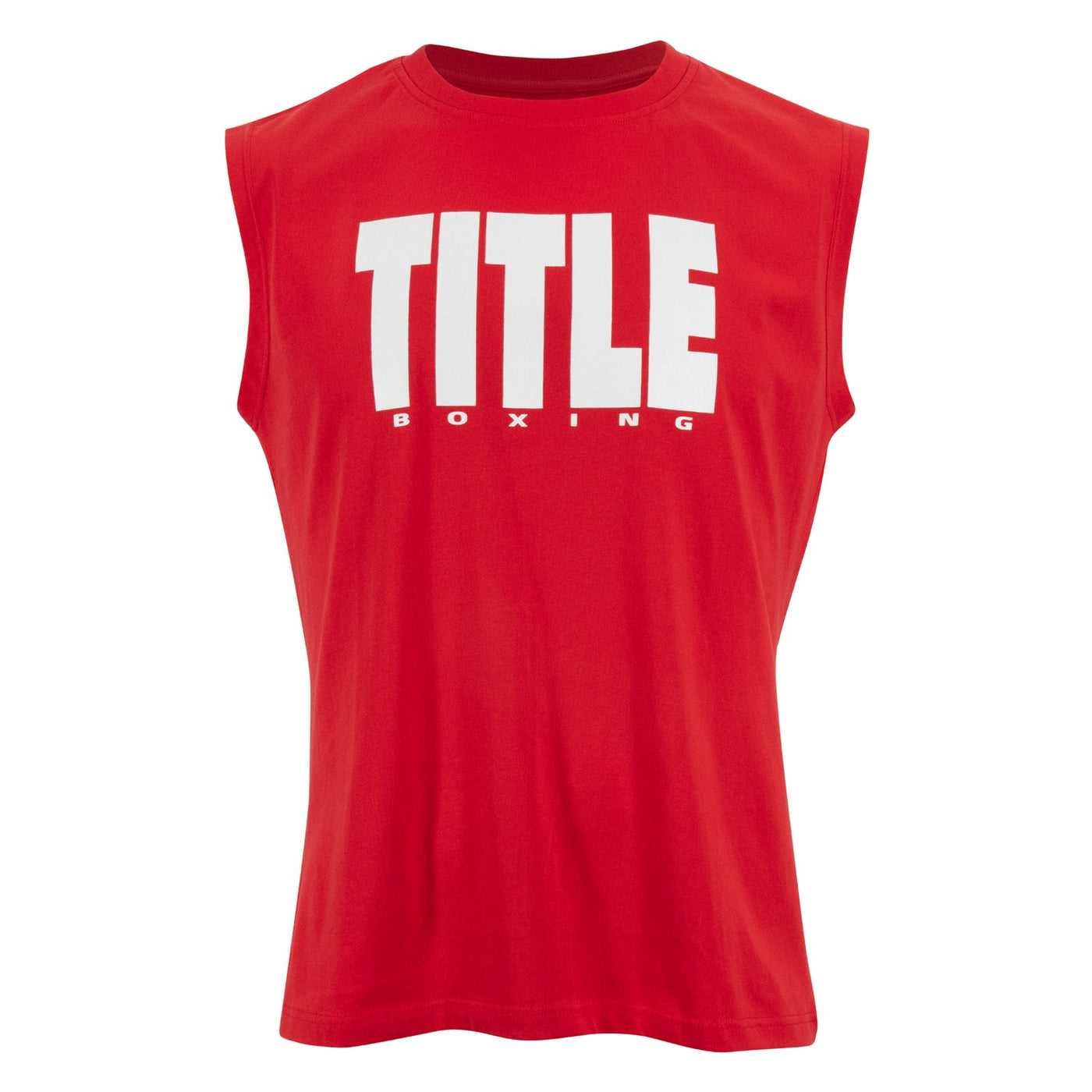 color:Red/White::TITLE Boxing Iconic Block Muscle Tee