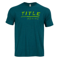 color:Blue::TITLE Boxing Striped Wordmark Tee