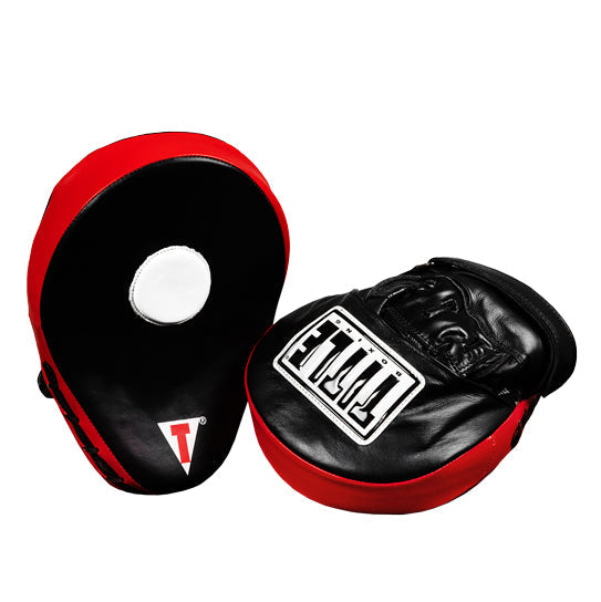 variant:lifestyle::TITLE Boxing Incredi-Ball Leather Punch Mitts 2.0 up and down mitt view