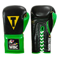 color:Black/Green::WBC by TITLE Boxing Sparring Gloves