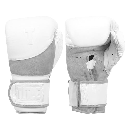 TITLE White Boxing Pro Bag Boxing Gloves