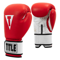 variant:Red/White::TITLE Premier Leather Super Bag Gloves 2.0 side view