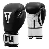 variant:Black/White::TITLE Premier Leather Super Bag Gloves 2.0 side view